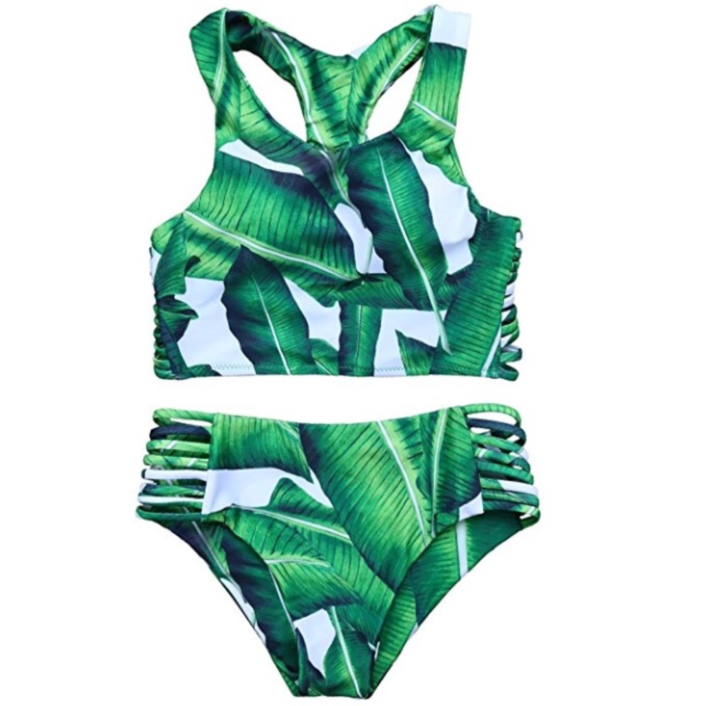 MooSkini Palm Leaf Two Piece Bikini